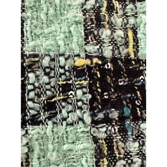 Atoir Women's Leave Me Be Plaid Ruffle Tweed Mini Dress Aspen Green Size 8 🛑 - Picture 5 of 9